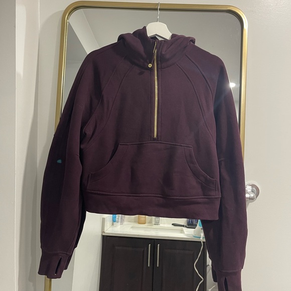 Lululemon Scuba Oversized Half Zip Hoodie Gold Zip - Picture 3 of 6